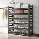 Adjustable Simple Shelf Metal Entryway Storage Shoe Rack Image - 6