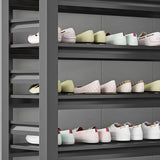 Adjustable Simple Shelf Metal Entryway Storage Shoe Rack Image - 7