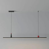 Adjustable Sleek Black Linear Island Pendant Light Image - 4