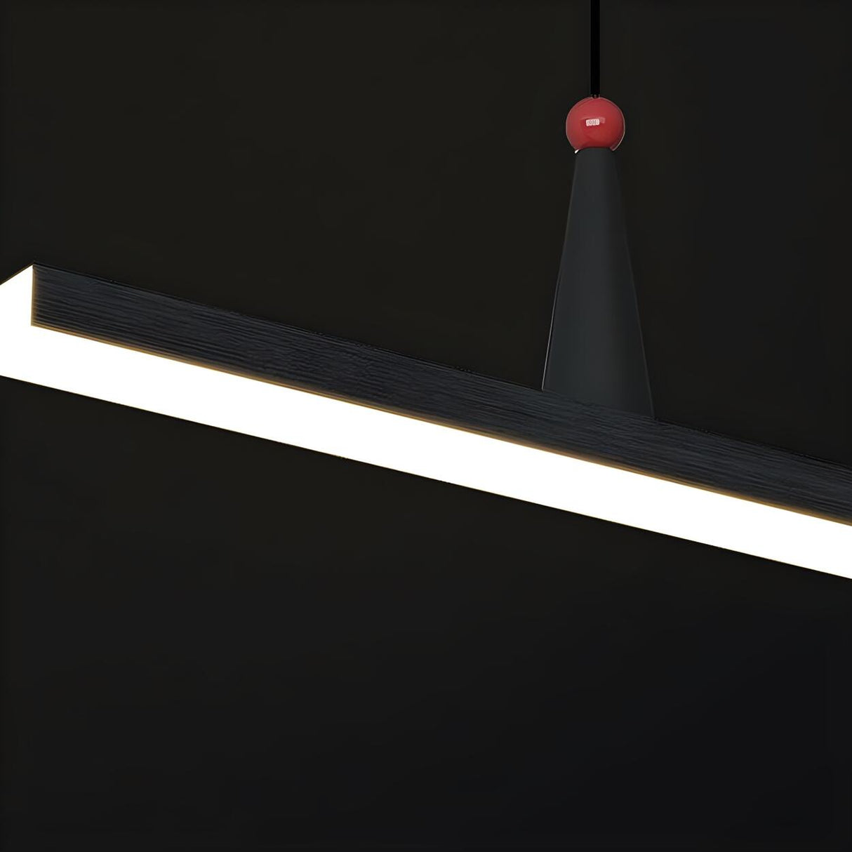 Adjustable Sleek Black Linear Island Pendant Light Image - 5