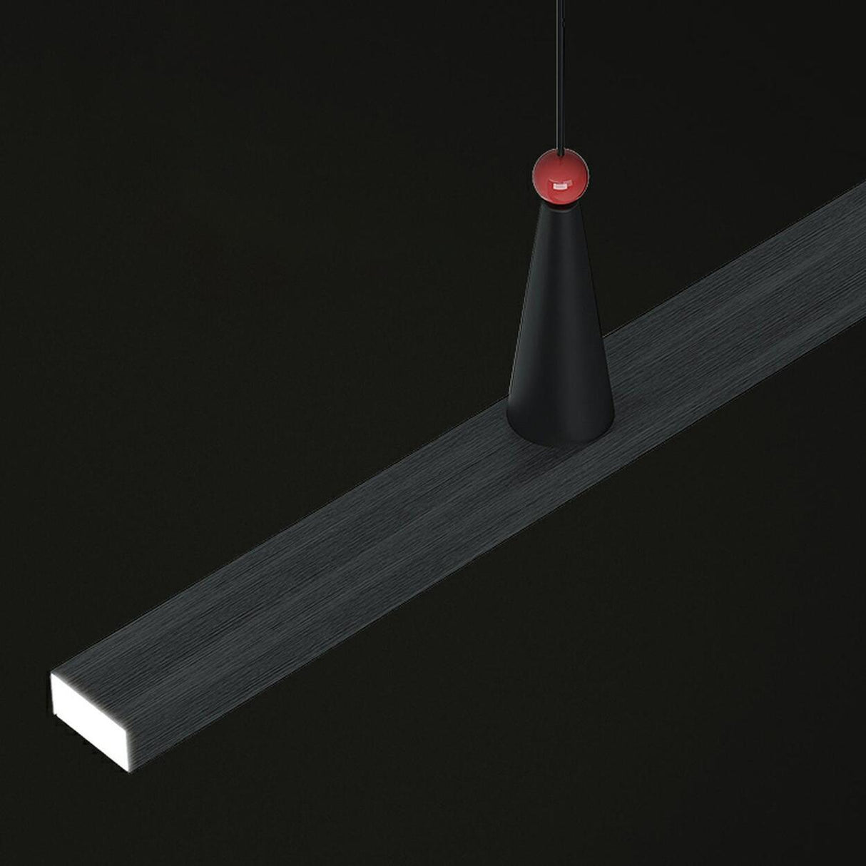 Adjustable Sleek Black Linear Island Pendant Light Image - 7
