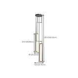 Adjustable Staircase Rectangle LED Pendant Light #size