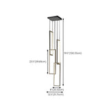 Adjustable Staircase Rectangle LED Pendant Light Image - 12