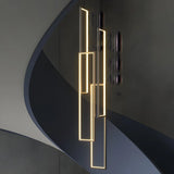 Adjustable Staircase Rectangle LED Pendant Light Image - 3