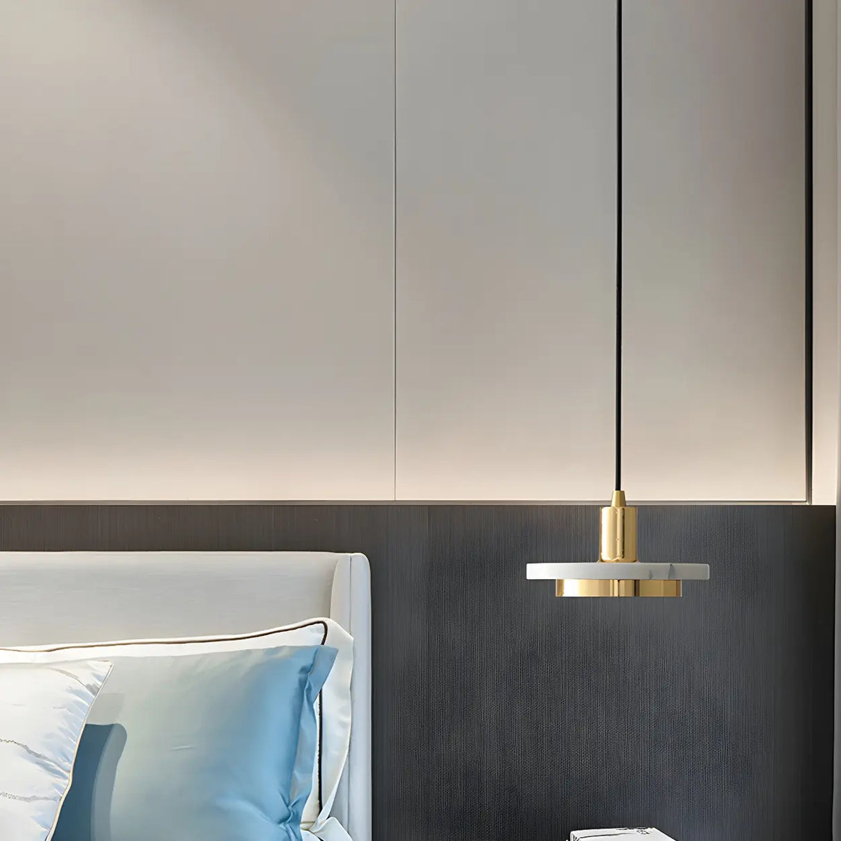 Adjustable Stone Geometric LED Pendant Light Warm Light Image - 17