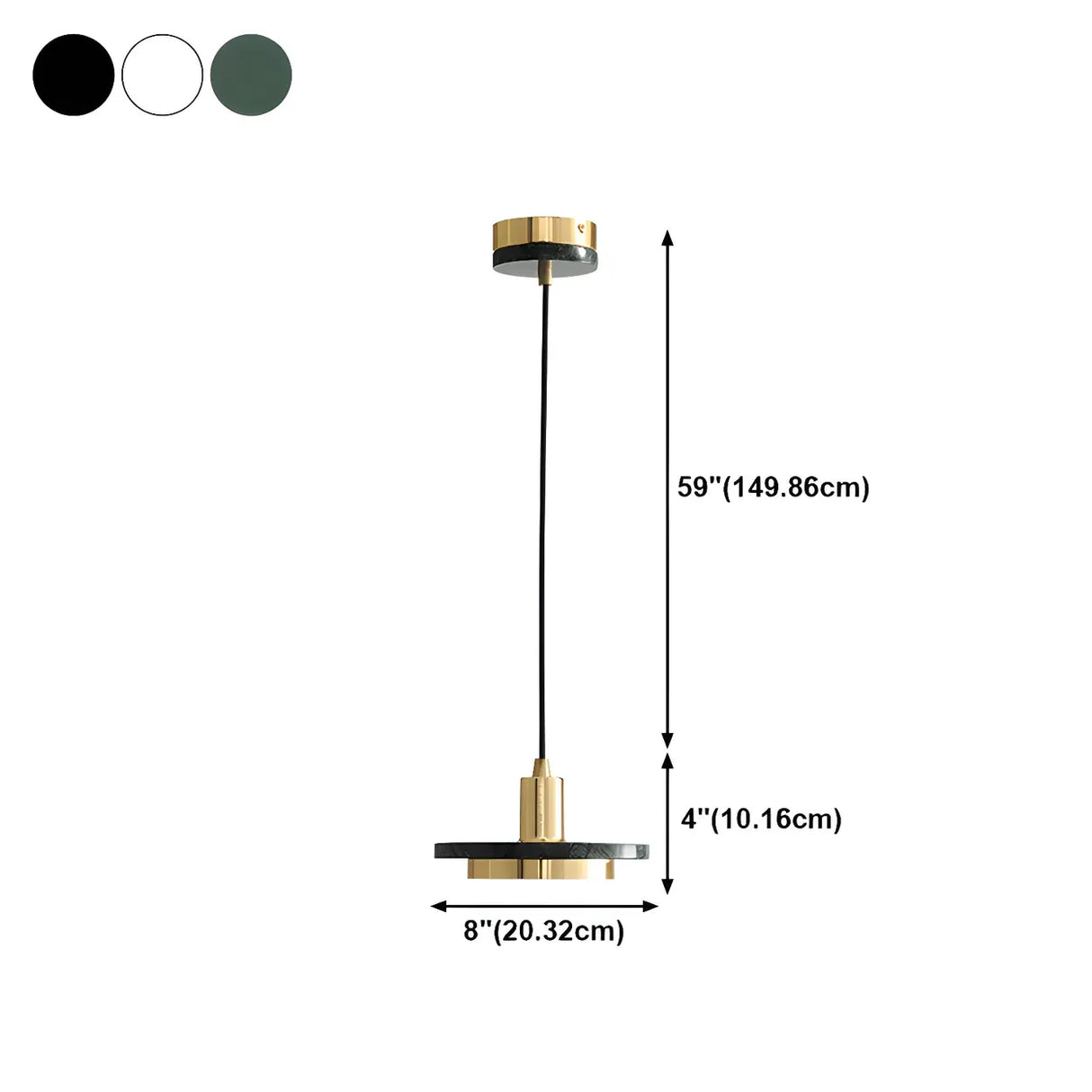Adjustable Stone Geometric LED Pendant Light Warm Light 