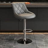 Adjustable Swivel Bar Stool with Padded Seat Image - 14