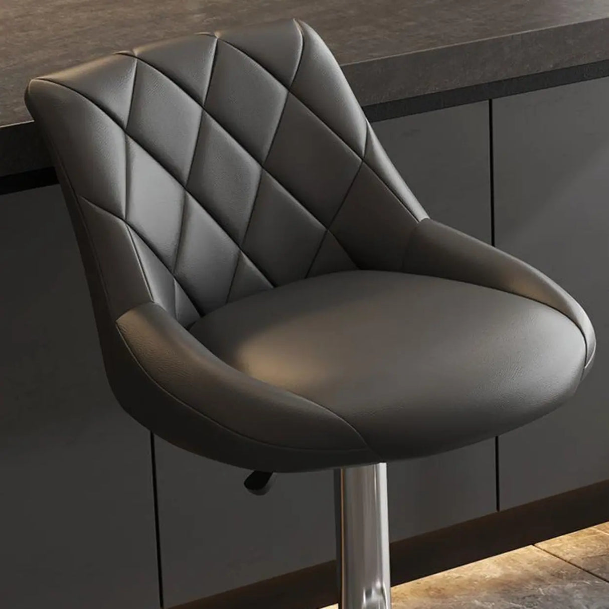 Adjustable Swivel Bar Stool with Padded Seat Image - 18
