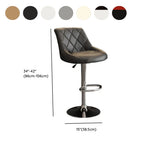 Adjustable Swivel Bar Stool with Padded Seat Image - 25