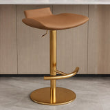 Adjustable Swivel Bucket Leather Metal Frame Bar Stool Image - 17