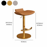 Adjustable Swivel Bucket Leather Metal Frame Bar Stool Image - 27