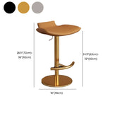 Adjustable Swivel Bucket Leather Metal Frame Bar Stool Image - 27
