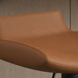 Adjustable Swivel Bucket Leather Metal Frame Bar Stool Image - 8