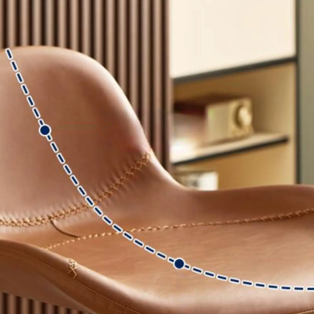 Adjustable Swivel Leather Low Back Bar Stool with Footrest Image - 10