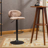 Adjustable Swivel Upholstered Bucket Low Back Bar Stool Image - 10