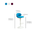 Adjustable Swivel Upholstered Bucket Low Back Bar Stool Image - 18