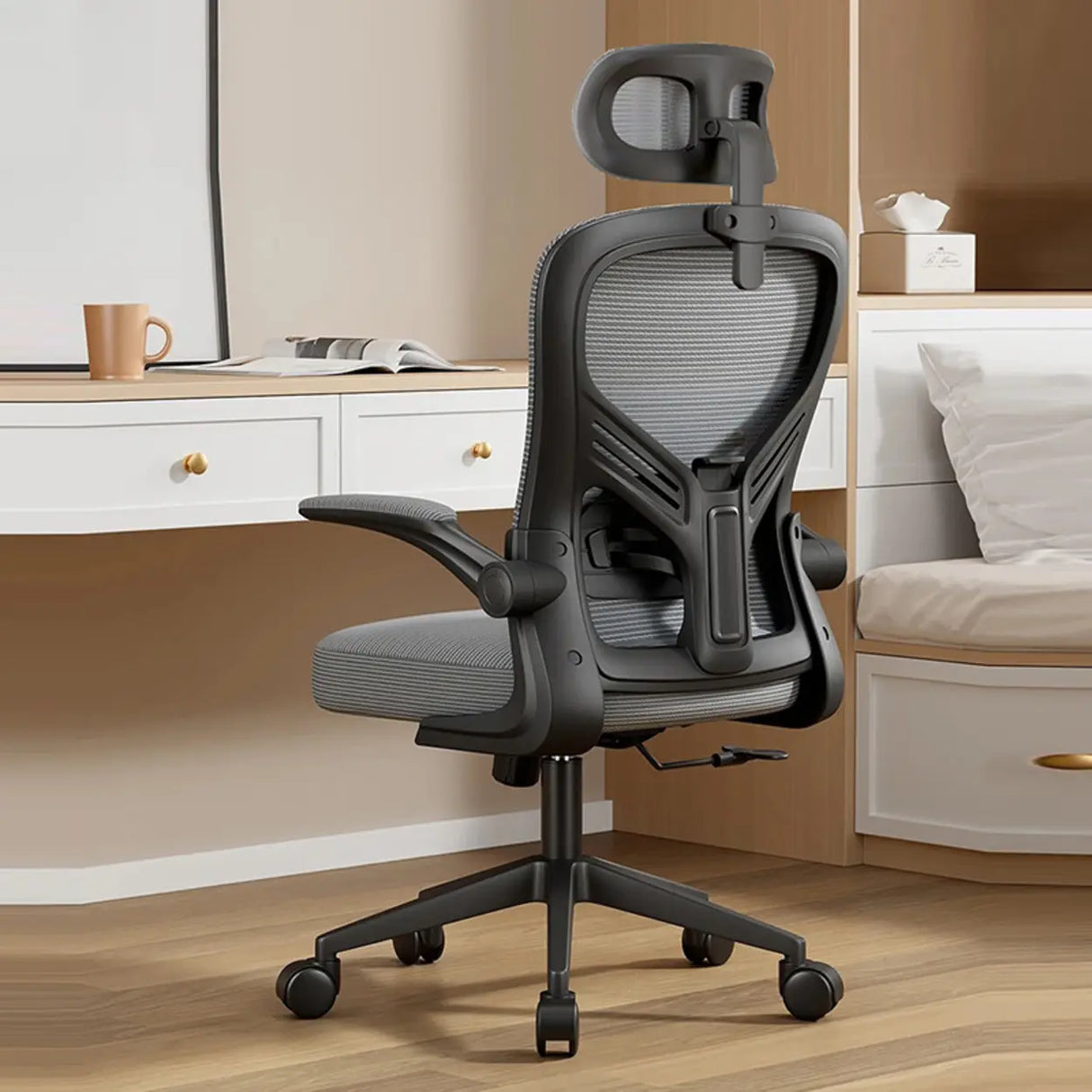 Adjustable Tilt Mechanism Swivel High-Back Office Chair Image - 18