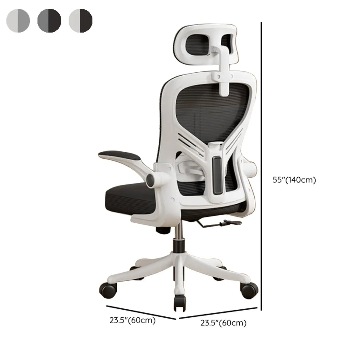 Adjustable Tilt Mechanism Swivel High-Back Office Chair Image - 21