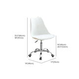Adjustable Transparent Acrylic Office Chair with Casters Image - 21
