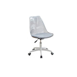 Adjustable Transparent Acrylic Office Chair with Casters Image - 10