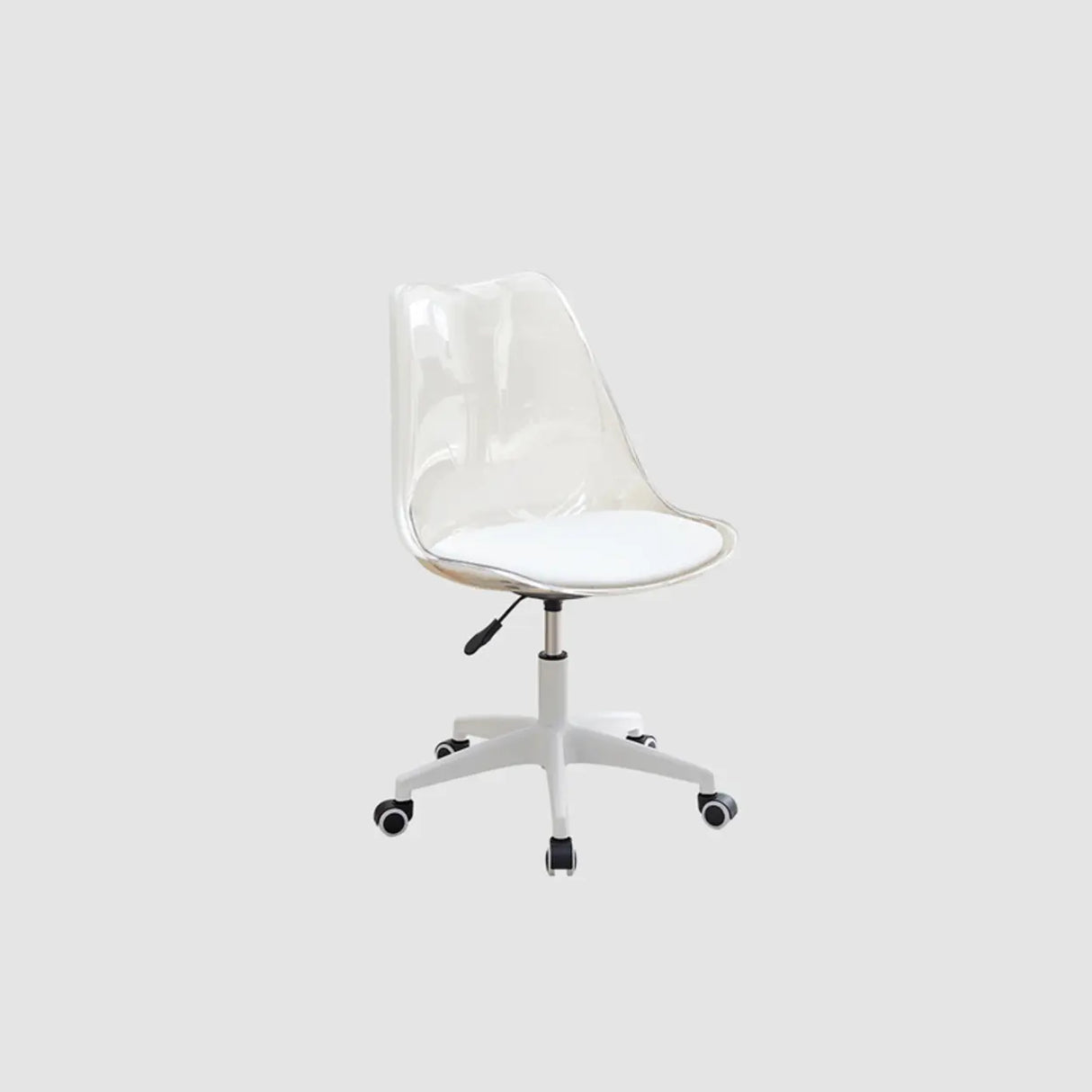 Adjustable Transparent Acrylic Office Chair with Casters Image - 2