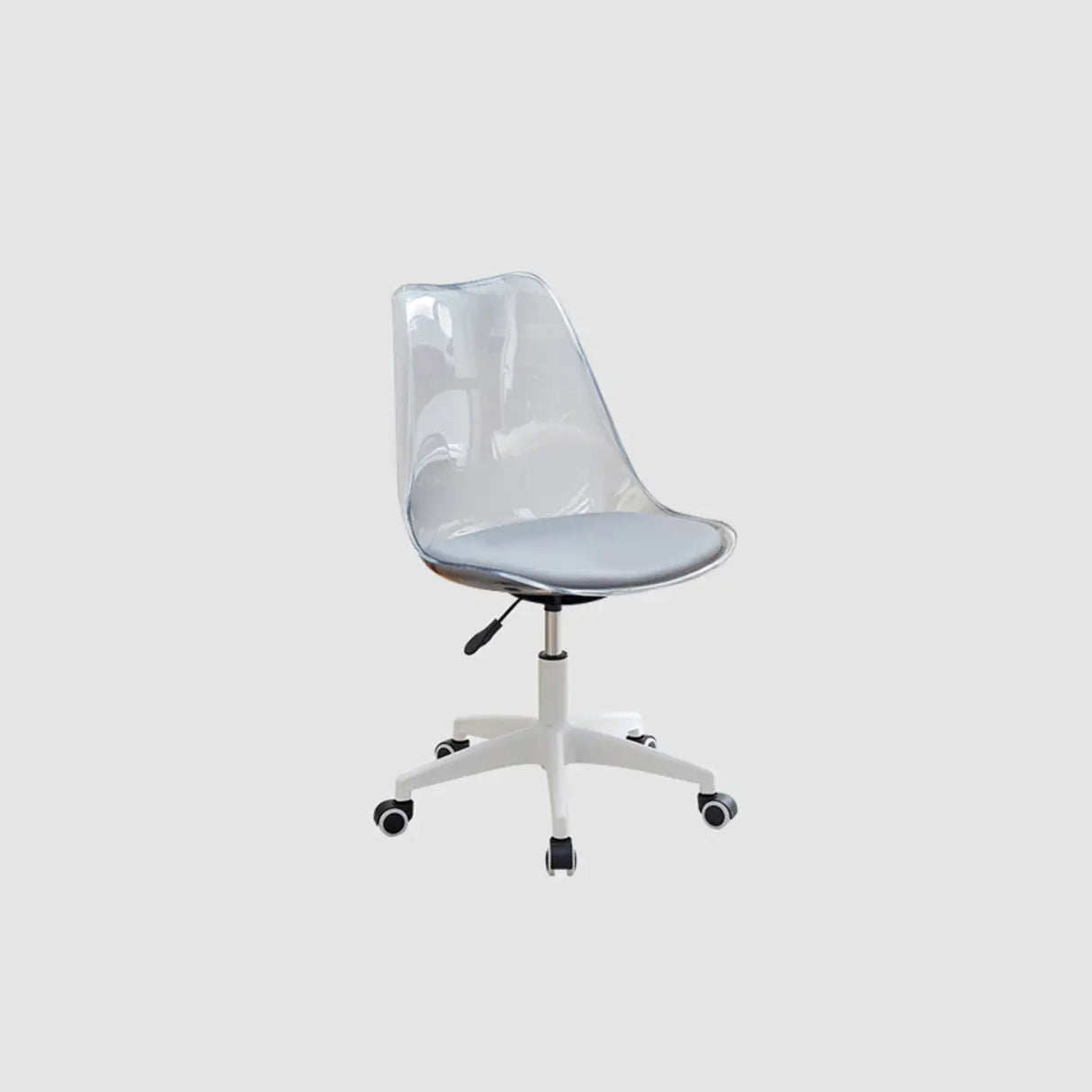 Adjustable Transparent Acrylic Office Chair with Casters Image - 3