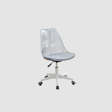 Adjustable Transparent Acrylic Office Chair with Casters Image - 3