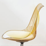Adjustable Transparent Acrylic Office Chair with Casters Image - 13