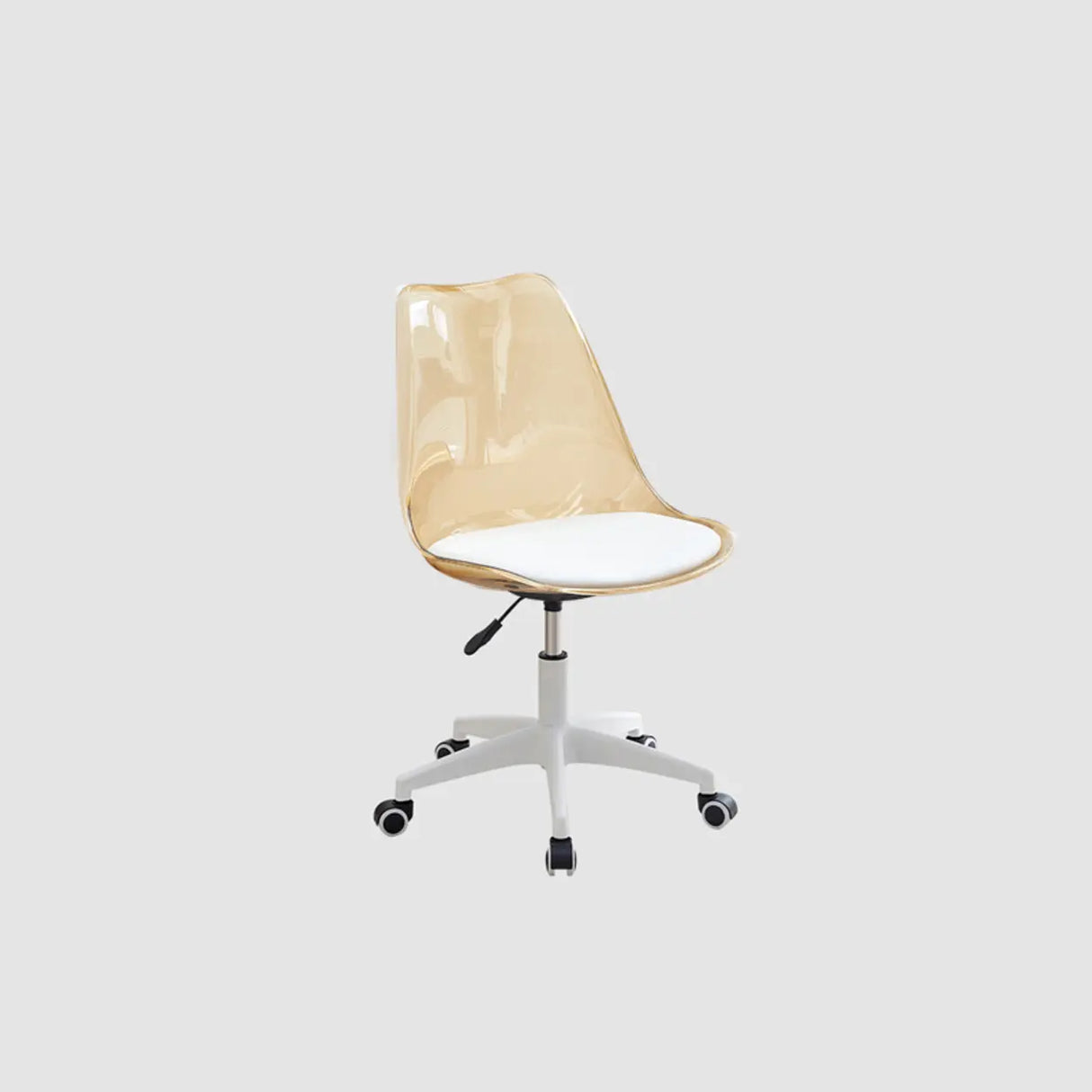 Adjustable Transparent Acrylic Office Chair with Casters Image - 5