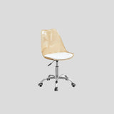Adjustable Transparent Acrylic Office Chair with Casters Image - 14