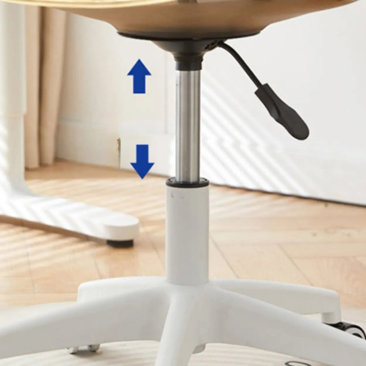 Adjustable Transparent Acrylic Office Chair with Casters Image - 16