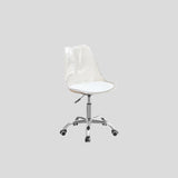 Adjustable Transparent Acrylic Office Chair with Casters Image - 9