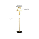 Adjustable Vintage Brass Stained Glass Dome Floor Lamp #size