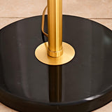 Adjustable Vintage Brass Stained Glass Dome Floor Lamp Image - 9