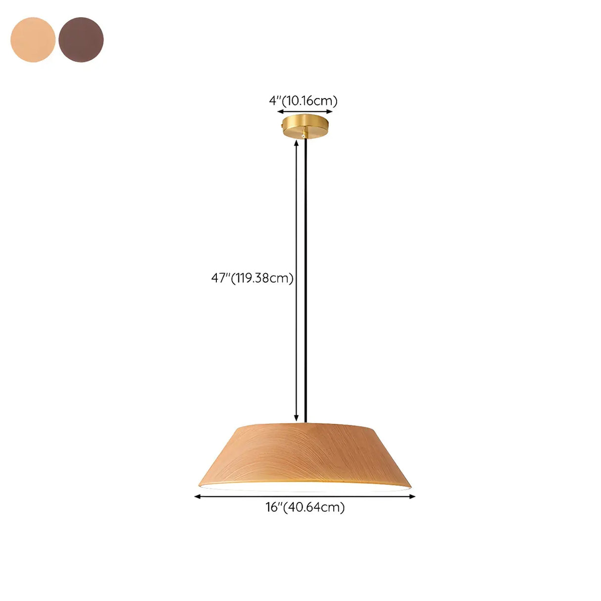Adjustable Walnut Wood Rope Cone Frustum Pendant Light Image - 15