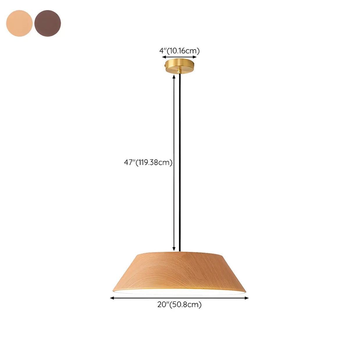Adjustable Walnut Wood Rope Cone Frustum Pendant Light Image - 16