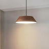 Adjustable Walnut Wood Rope Cone Frustum Pendant Light Image - 3