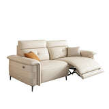Adjustable White Genuine Leather Reception Sofa Image - 4