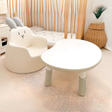 Adjustable White Rounded Corner Toddler Table Chair Set Image - 5