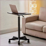 Adjustable White Square Casters Small Standing Desk Image - 2