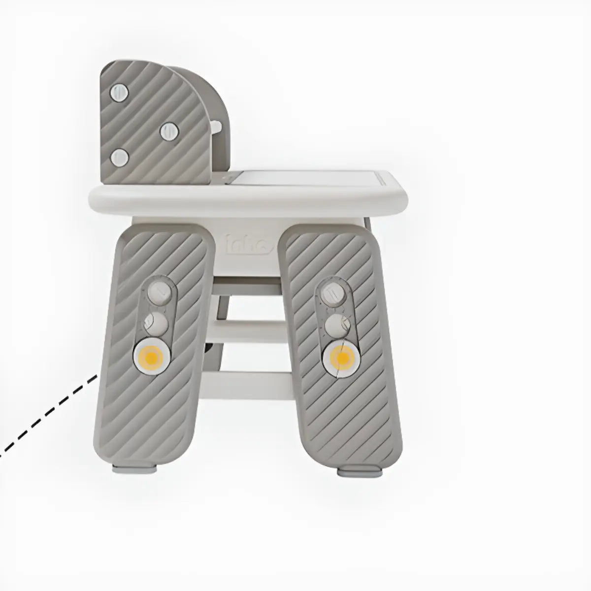 Adjustable White Toddler Desk Cahir Set with Storage Image - 7
