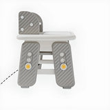 Adjustable White Toddler Desk Cahir Set with Storage Image - 7