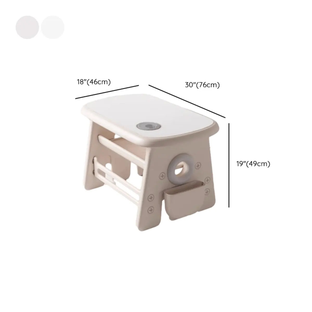 Adjustable White Toddler Table Chair Set with Storage 