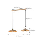 Adjustable Wood Disc Pendant Light Kitchen Island #size