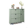 Adjustable Wood Green Large Drop Front Shoe Storage Cabinet Image - 13