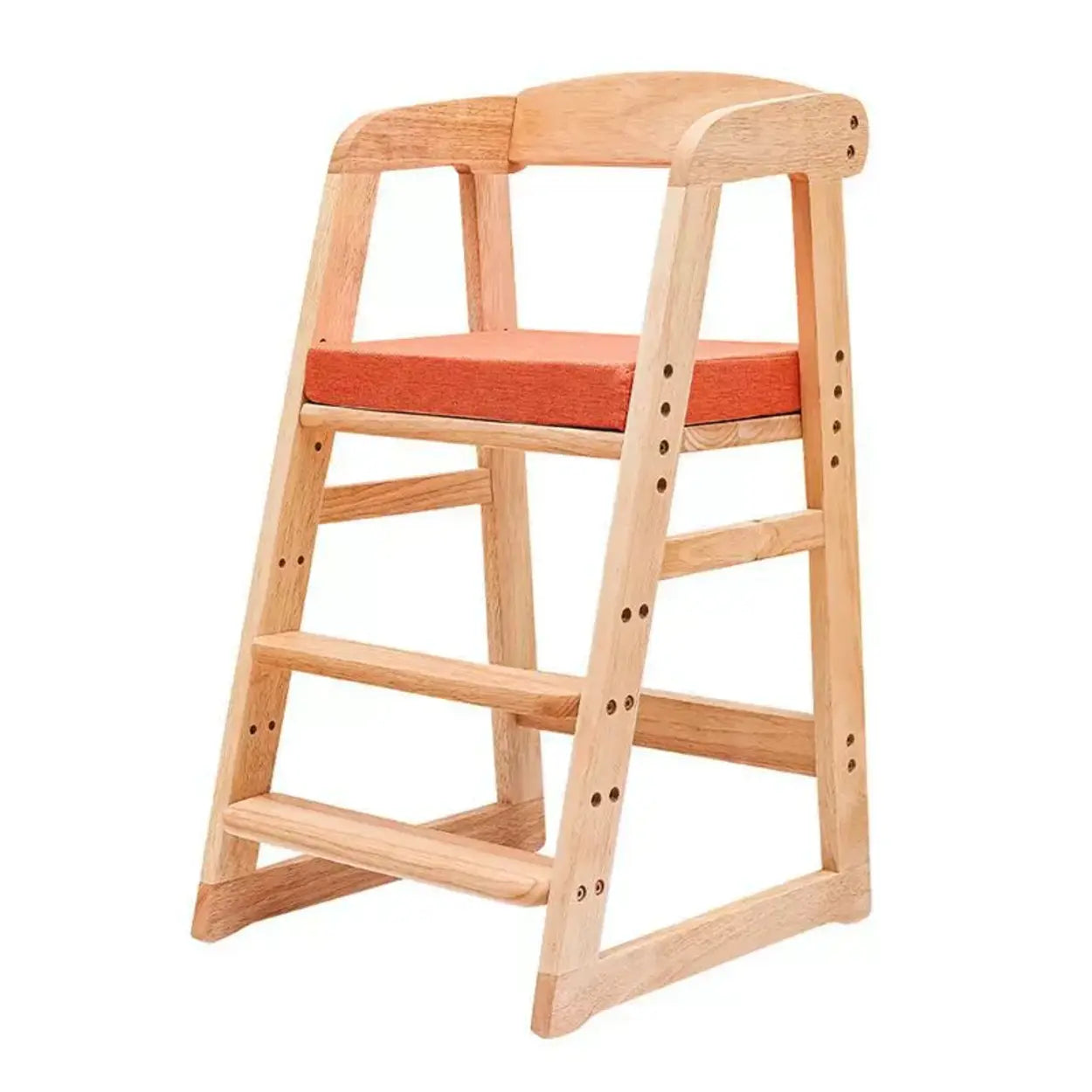 Adjustable Wood Grow Kids Dining Bar Study Stool Image - 5