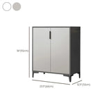 Adjustable Wood Hallway Gray Large Shoe Storage Unit #size