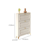 Adjustable Wood Hallway White Drop Front Shoe Storage #size