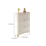 Adjustable Wood Hallway White Drop Front Shoe Storage Image - 29