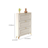 Adjustable Wood Hallway White Drop Front Shoe Storage Image - 30
